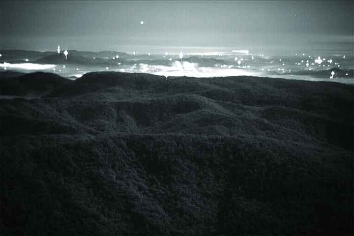 Ed Phillips took this shot of the lights at night.