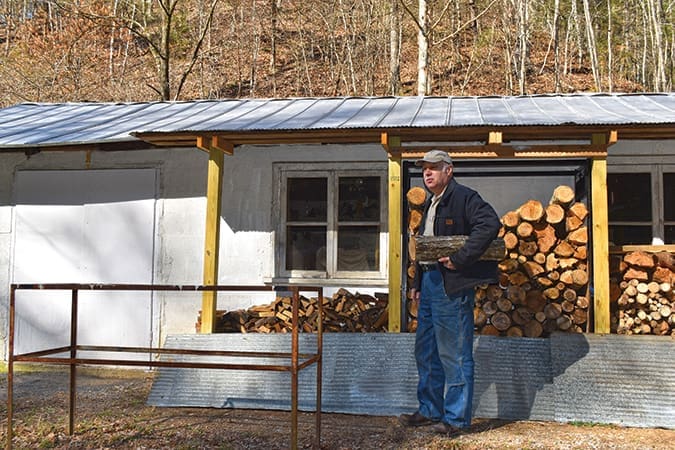 This shed is where Eagle Rock, Virginia’s Kevin Riddle does his coppersmith work.