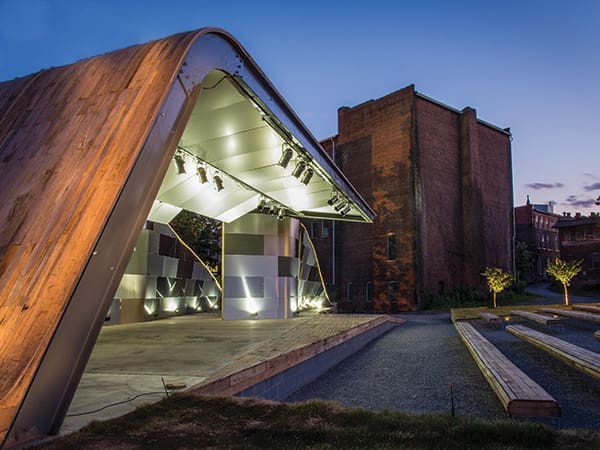 The Masonic Amphitheatre was built in partnership with Virginia Tech architecture students.  It’s been a site for weddings, dances, civic ceremonies...and a lot of good music.